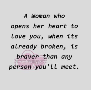 A Woman who opens her heart